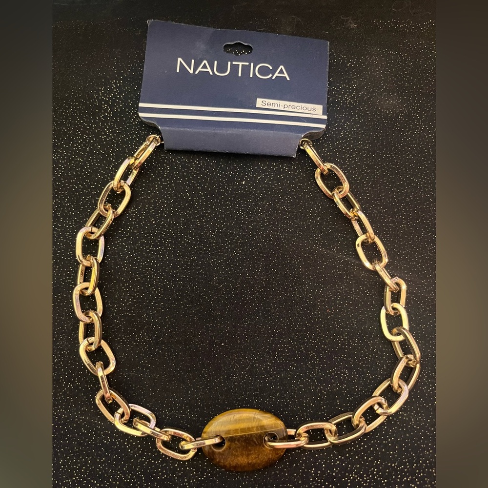 NWT Nautica Necklace with Natural Stone